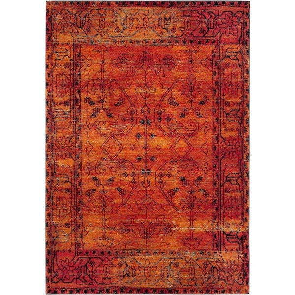Safavieh VIntage Hamadan Small Rectangle Area Rug, Orange - 4 x 6 ft. VTH216C-4 - main